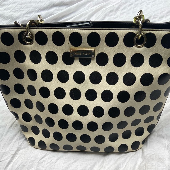 Anne Klein polka dot tote - Picture 2 of 13